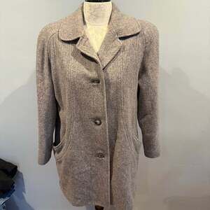 Cabin Creek Women's Vintage Wool Blend Peacoat in Heather Grey, Size 10 Petite